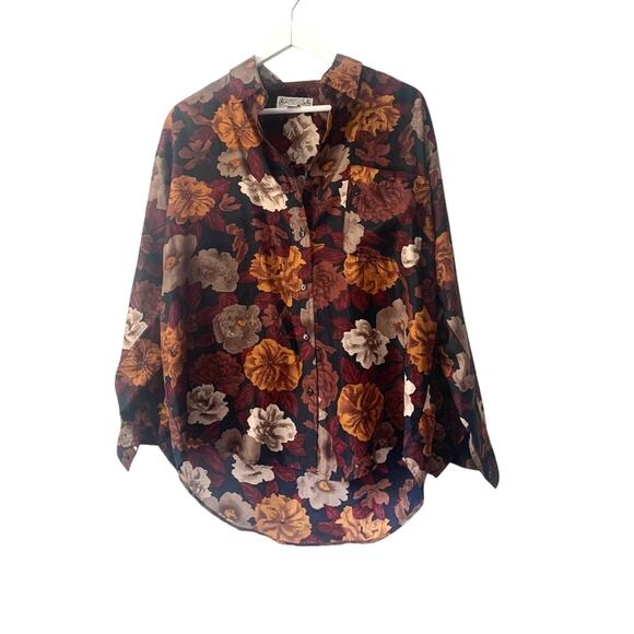 Whistles Vintage Silk Floral Button Down - Picture 1 of 9